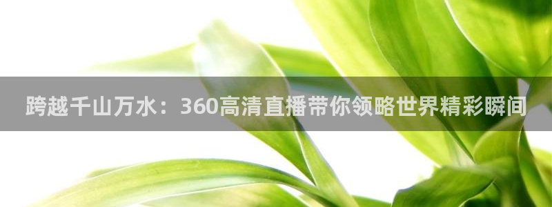 看球吧在线观看免费直播：跨越千山万水：360高清直播带你领略世界精彩瞬间